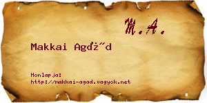 Makkai Agád névjegykártya